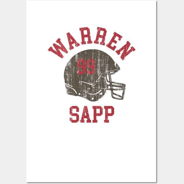 Warren Sapp Tampa Bay Helmet Font Wall Art by TodosRigatSot